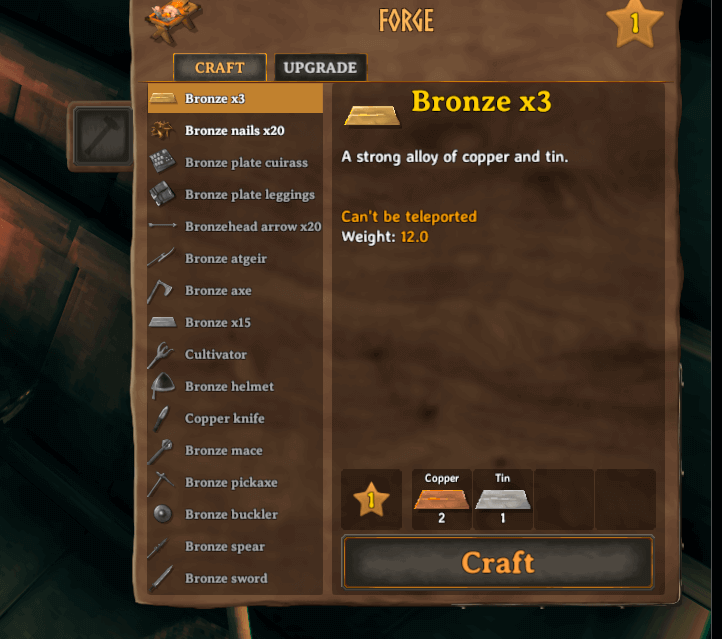 Triple Bronze / Больше бронзы при крафте