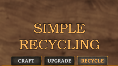 Разборка предметов / Simple Recycling