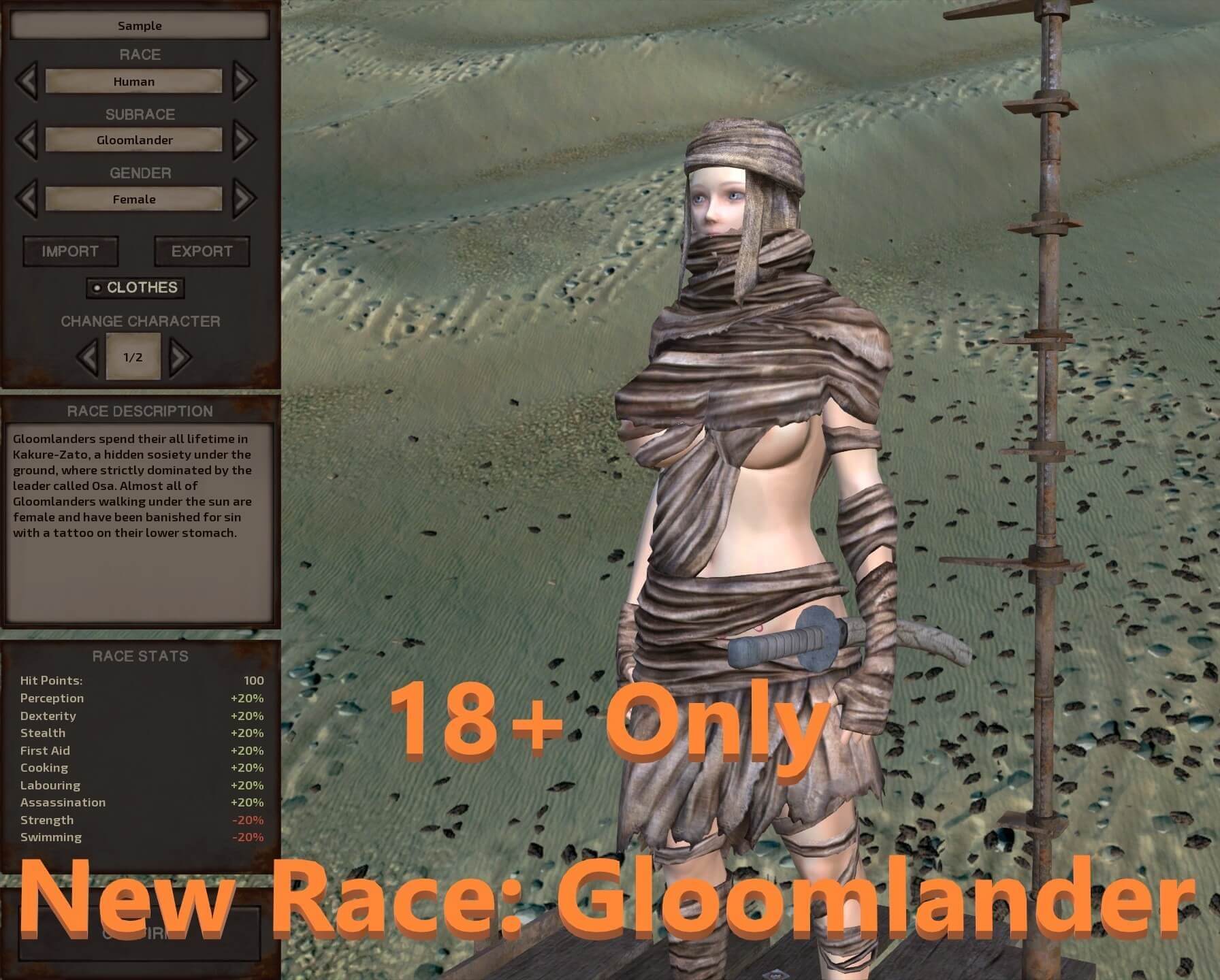 Gloomlander (18+ Female Race) / Хмуроземец 18+ Раса [RU]